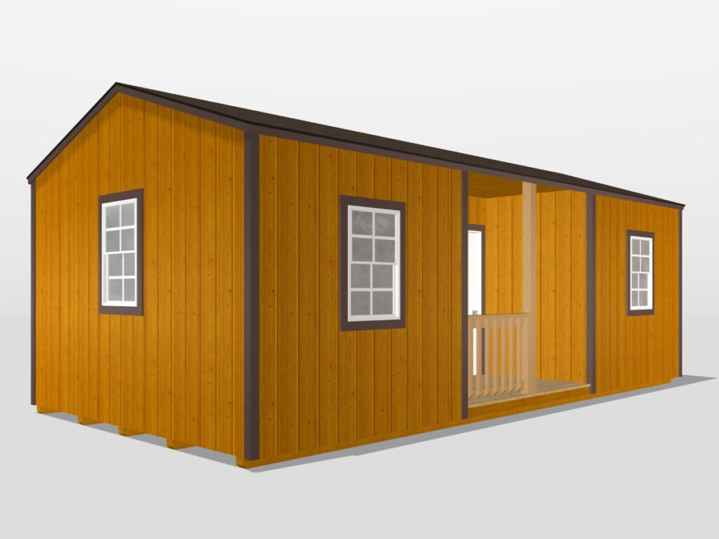 Center Porch Gable Cabin